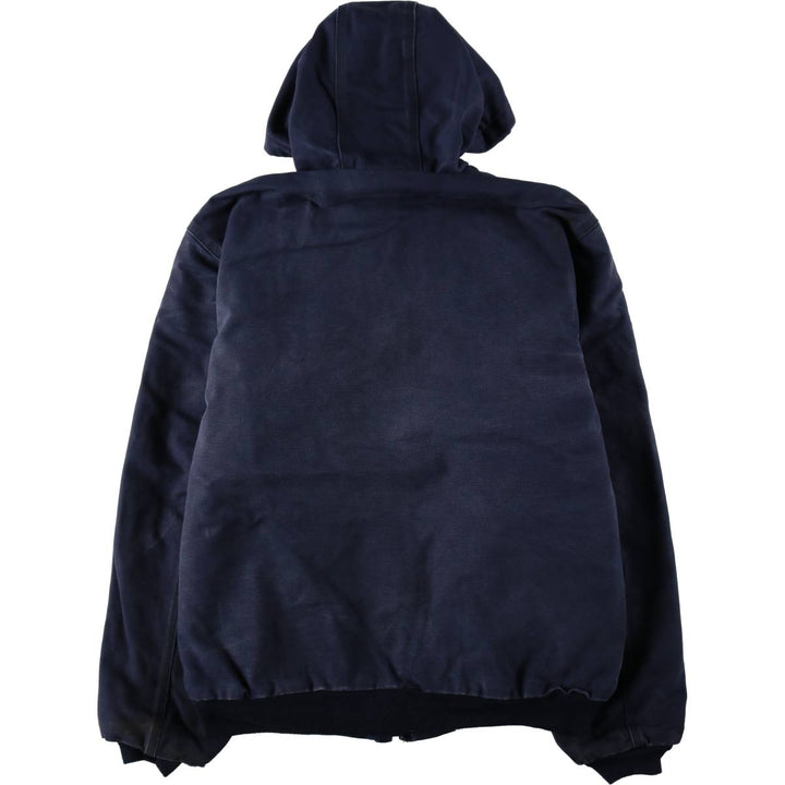 Carhartt Active Jacket FR Series, Insulated Duck Full-Zip Hoodie, Men's Size L (approx.) cotton navy blue type Vintage Second Hand