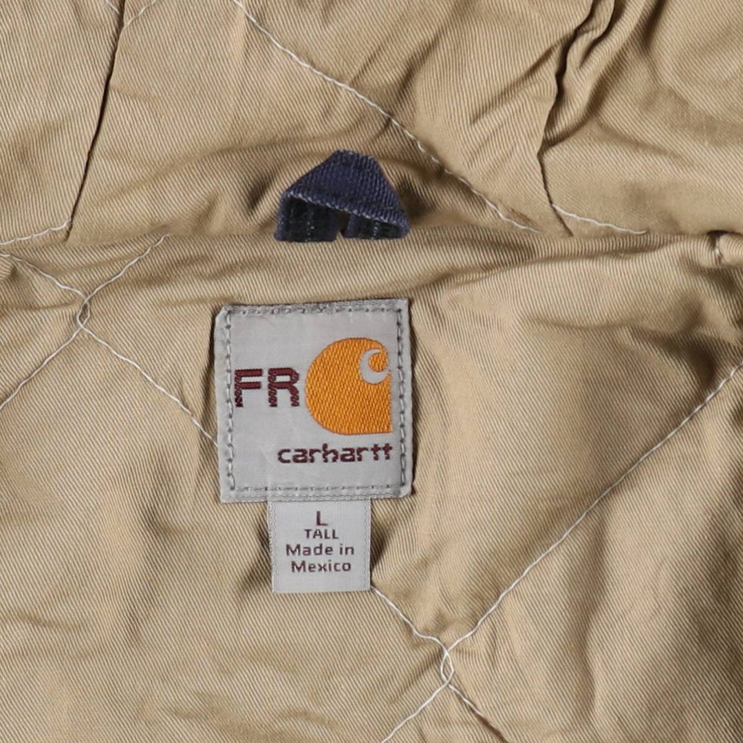 Carhartt Active Jacket FR Series, Insulated Duck Full-Zip Hoodie, Men's Size L (approx.) cotton navy blue type Vintage Second Hand