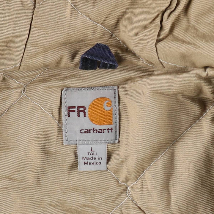 Carhartt Active Jacket FR Series, Insulated Duck Full-Zip Hoodie, Men's Size L (approx.) cotton navy blue type Vintage Second Hand