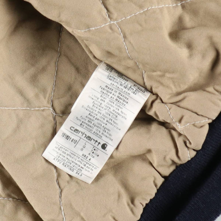 Carhartt Active Jacket FR Series, Insulated Duck Full-Zip Hoodie, Men's Size L (approx.) cotton navy blue type Vintage Second Hand