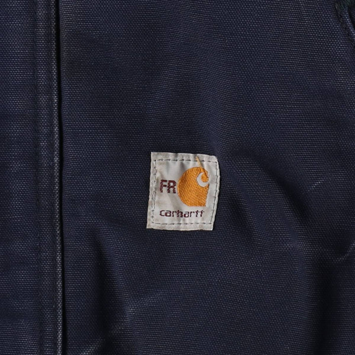 Carhartt Active Jacket FR Series, Insulated Duck Full-Zip Hoodie, Men's Size L (approx.) cotton navy blue type Vintage Second Hand