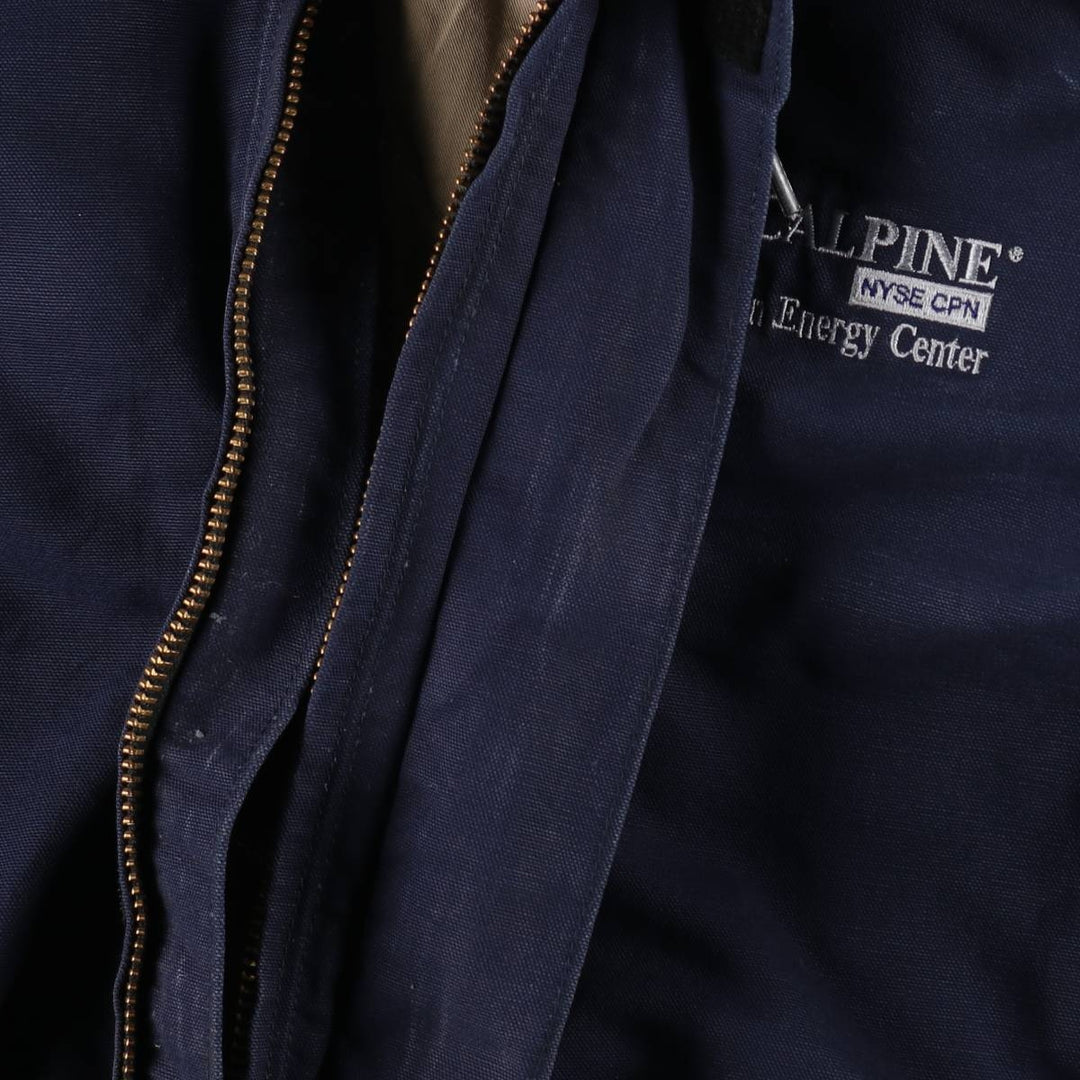 Carhartt Active Jacket FR Series, Insulated Duck Full-Zip Hoodie, Men's Size L (approx.) cotton navy blue type Vintage Second Hand