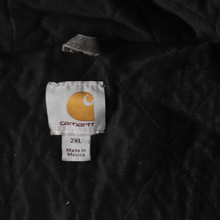 Carhartt Active Jacket, Padded Duck Full-Zip Hoodie, Men's XXL cotton Charcoal Vintage Second Hand