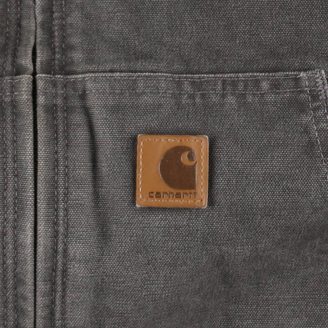 Carhartt Active Jacket, Padded Duck Full-Zip Hoodie, Men's XXL cotton Charcoal Vintage Second Hand