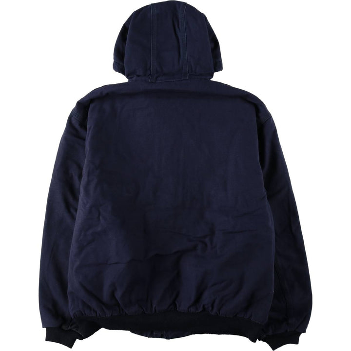Carhartt Active Jacket FR Series, Insulated Duck Full-Zip Hoodie, Men's Size XL (approx.) cotton navy blue type Vintage Second Hand