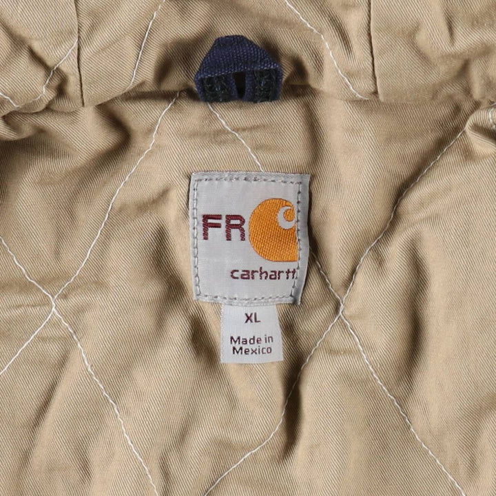 Carhartt Active Jacket FR Series, Insulated Duck Full-Zip Hoodie, Men's Size XL (approx.) cotton navy blue type Vintage Second Hand