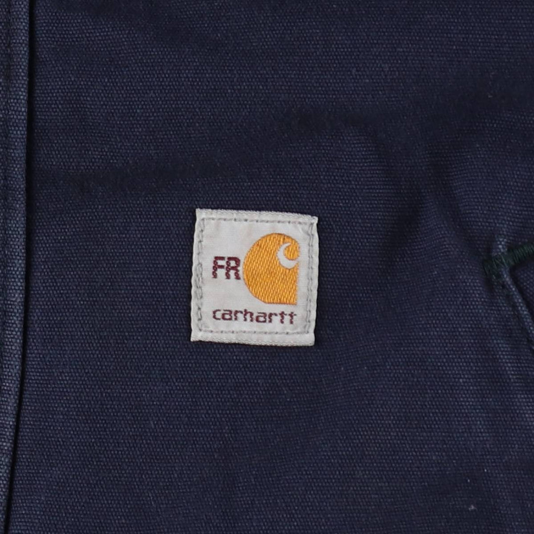 Carhartt Active Jacket FR Series, Insulated Duck Full-Zip Hoodie, Men's Size XL (approx.) cotton navy blue type Vintage Second Hand