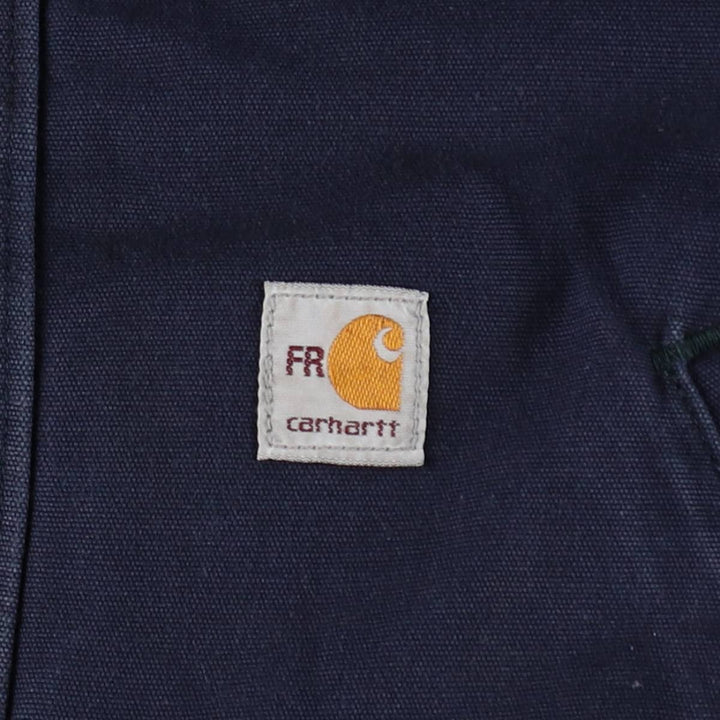 Carhartt Active Jacket FR Series, Insulated Duck Full-Zip Hoodie, Men's Size XL (approx.) cotton navy blue type Vintage Second Hand