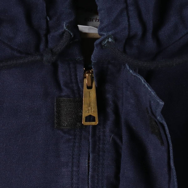 Carhartt Active Jacket FR Series, Insulated Duck Full-Zip Hoodie, Men's Size XL (approx.) cotton navy blue type Vintage Second Hand