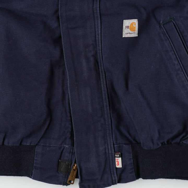 Carhartt Active Jacket FR Series, Insulated Duck Full-Zip Hoodie, Men's Size XL (approx.) cotton navy blue type Vintage Second Hand