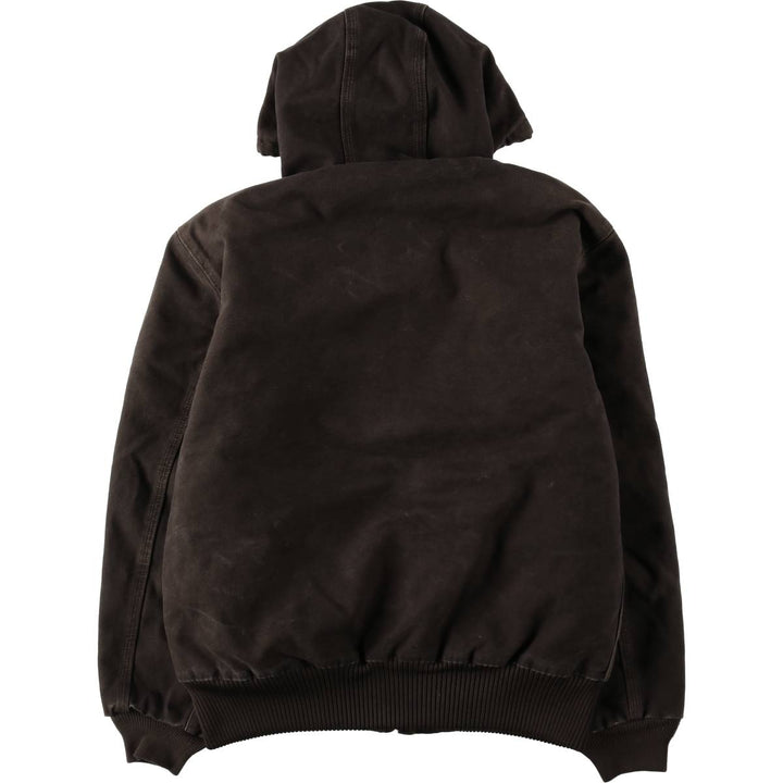 Carhartt Active Jacket Duck Full Zip Hoodie Men's M cotton dark chocolate Vintage Second Hand