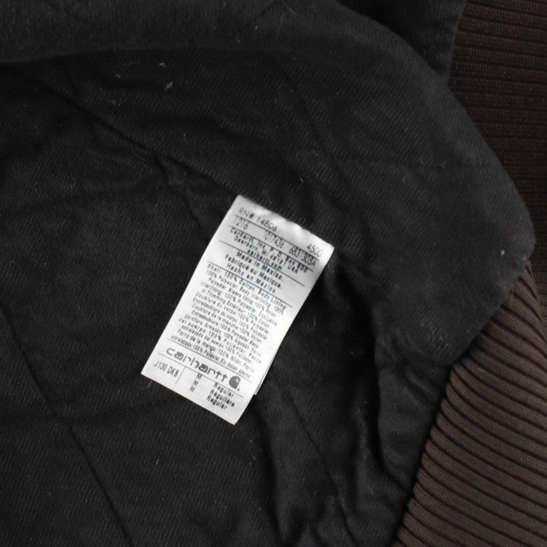Carhartt Active Jacket Duck Full Zip Hoodie Men's M cotton dark chocolate Vintage Second Hand