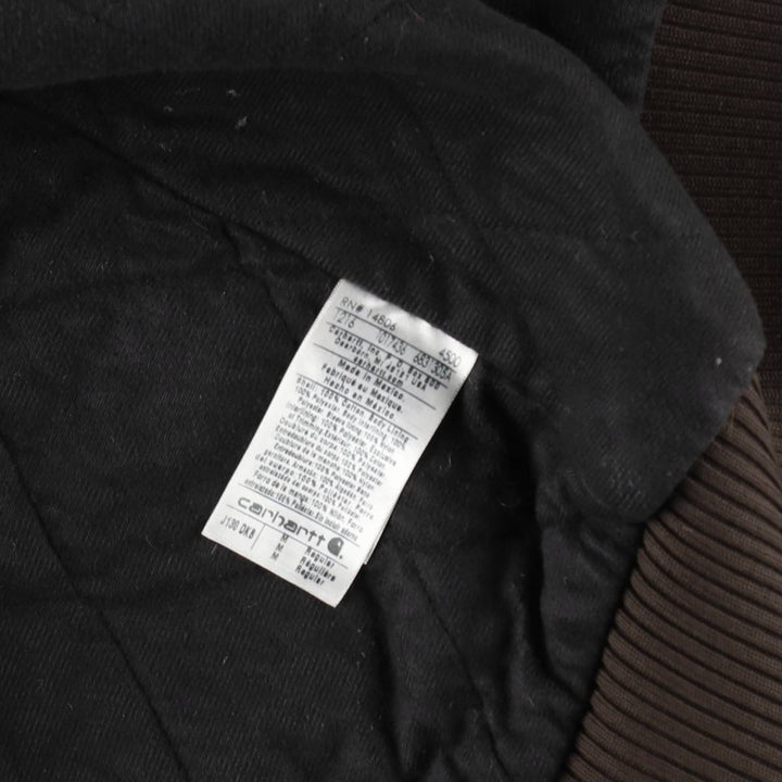 Carhartt Active Jacket Duck Full Zip Hoodie Men's M cotton dark chocolate Vintage Second Hand