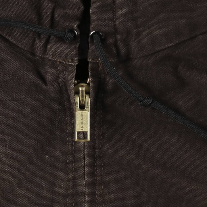 Carhartt Active Jacket Duck Full Zip Hoodie Men's M cotton dark chocolate Vintage Second Hand