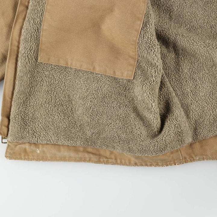 2000'S Carhartt Traditional Hooded Padded Duck Work Jacket, Men's Size XL cotton Beige type Vintage Second Hand