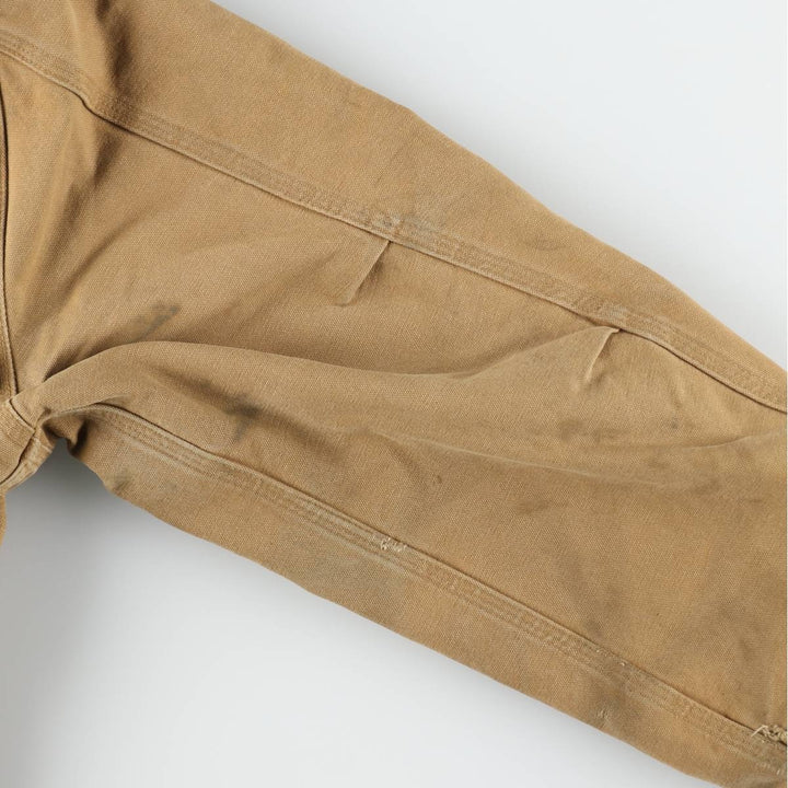 2000'S Carhartt Traditional Hooded Padded Duck Work Jacket, Men's Size XL cotton Beige type Vintage Second Hand