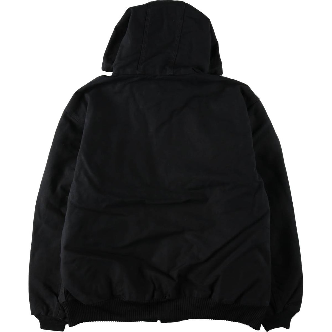 Carhartt Active Jacket, Padded, Advertising Duck Full-Zip Hoodie, Men's Size XL (approx.) cotton black type Vintage Second Hand