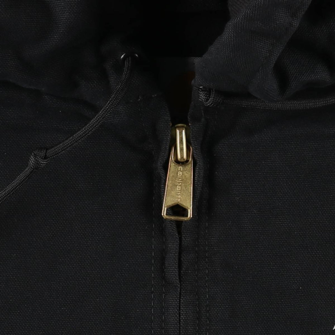 Carhartt Active Jacket, Padded, Advertising Duck Full-Zip Hoodie, Men's Size XL (approx.) cotton black type Vintage Second Hand