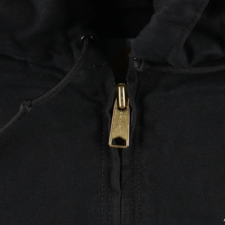 Carhartt Active Jacket, Padded, Advertising Duck Full-Zip Hoodie, Men's Size XL (approx.) cotton black type Vintage Second Hand