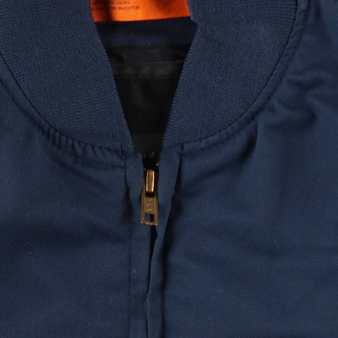 CINTAS Work Blouson, Made in USA, Men's Size M polyester navy blue type Vintage Second Hand