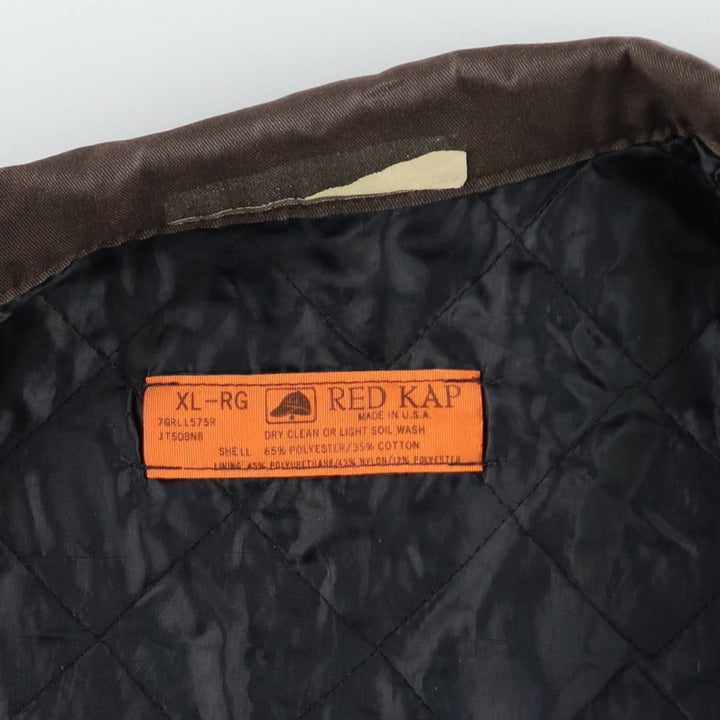 90'S Red Kap Work Jacket, Made in USA, Men's XL, Vintage polyester brown type Vintage Second Hand