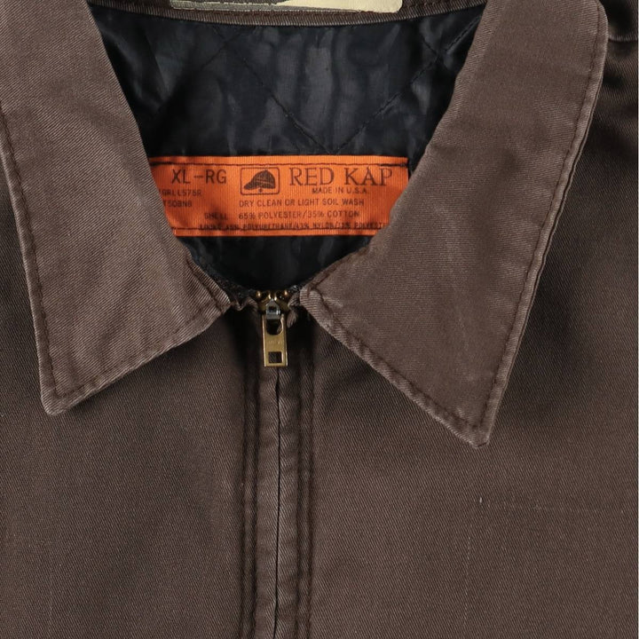 90'S Red Kap Work Jacket, Made in USA, Men's XL, Vintage polyester brown type Vintage Second Hand