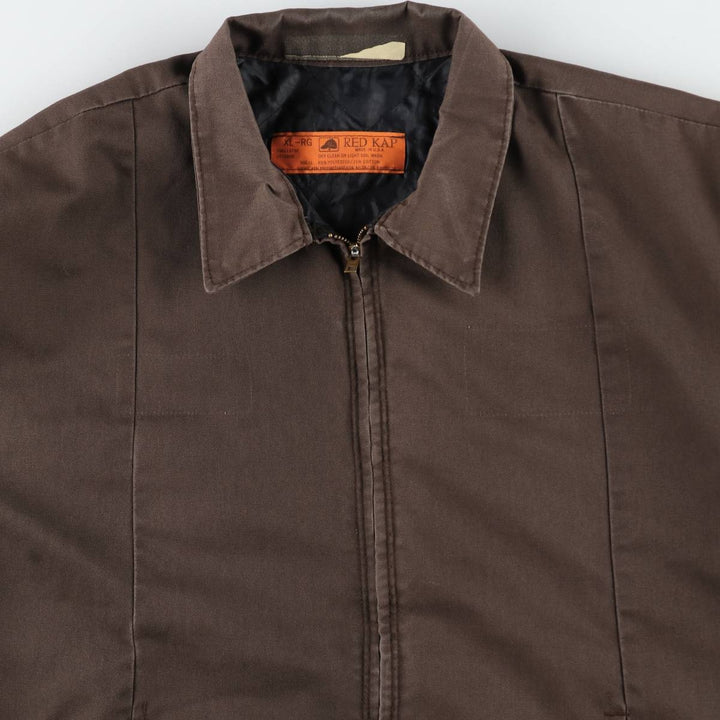 90'S Red Kap Work Jacket, Made in USA, Men's XL, Vintage polyester brown type Vintage Second Hand