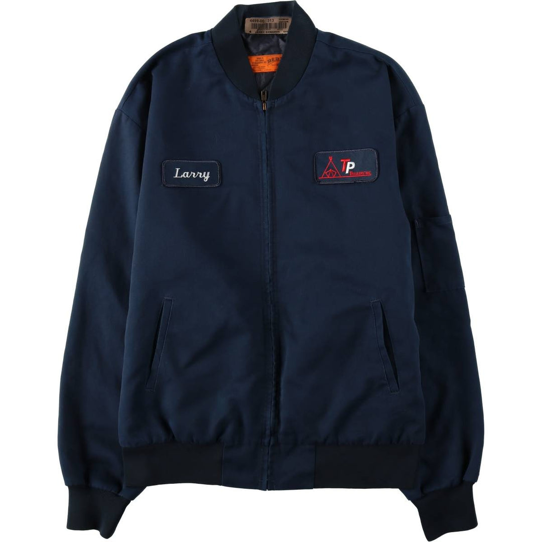 Red kap Work Blouson, Men's Size L polyester navy blue type Vintage Second Hand