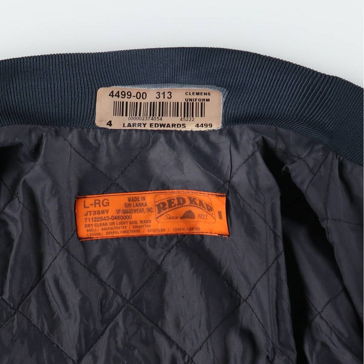 Red kap Work Blouson, Men's Size L polyester navy blue type Vintage Second Hand