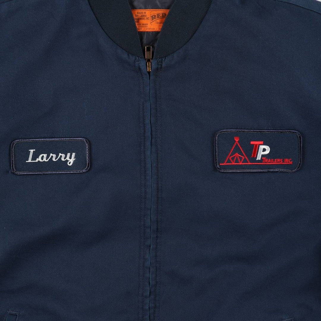 Red kap Work Blouson, Men's Size L polyester navy blue type Vintage Second Hand