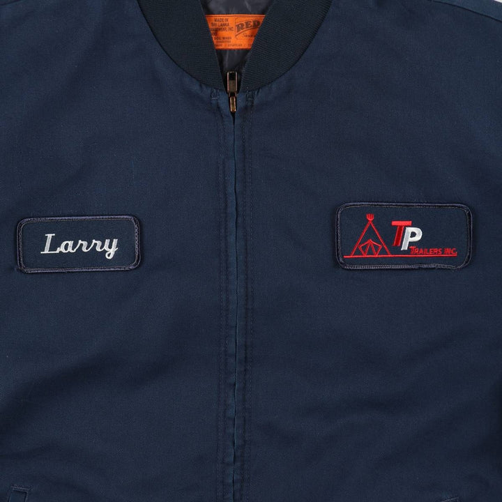Red kap Work Blouson, Men's Size L polyester navy blue type Vintage Second Hand