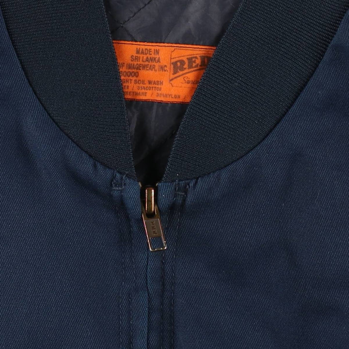 Red kap Work Blouson, Men's Size L polyester navy blue type Vintage Second Hand