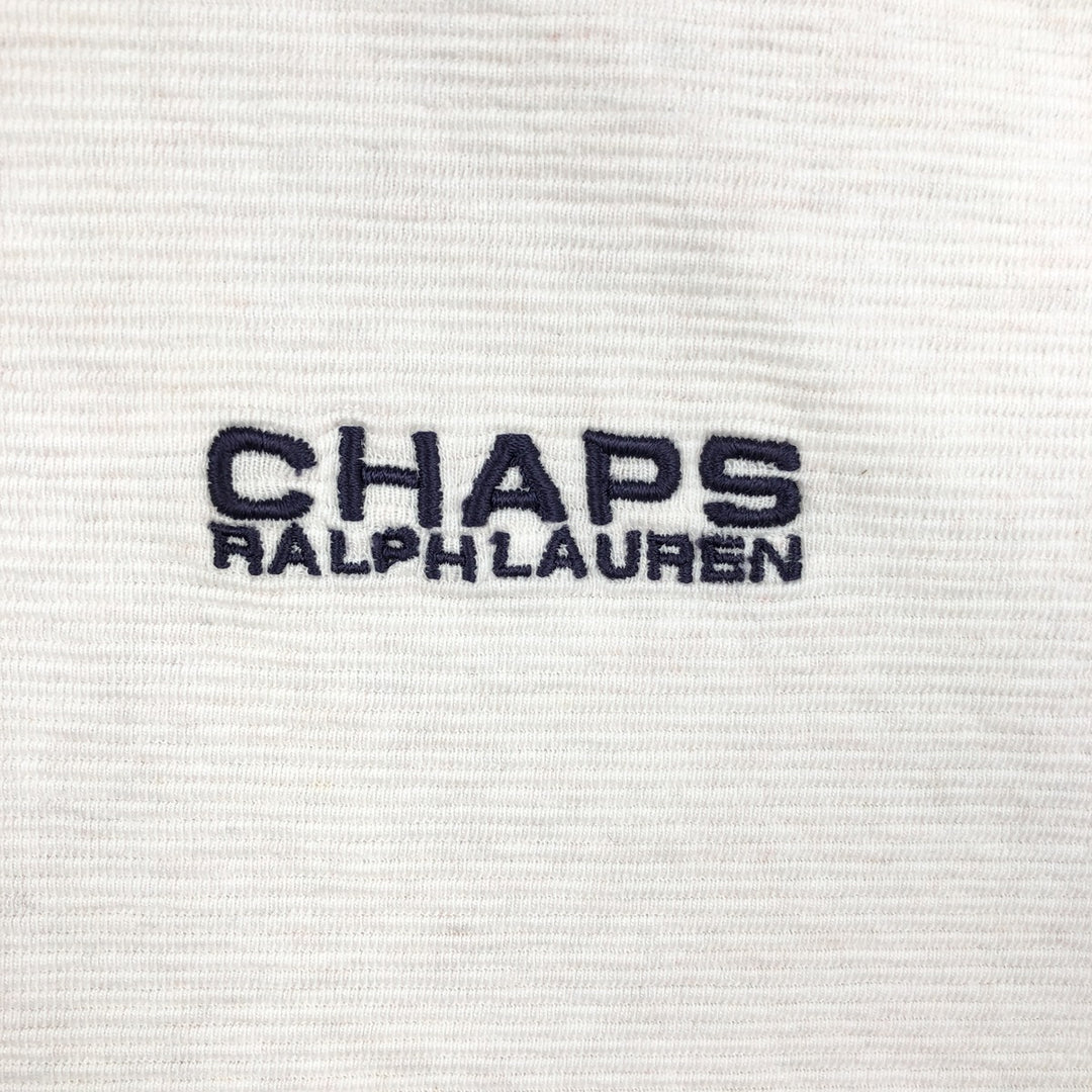 Ralph Lauren CHAPS Short-Sleeve Polo Shirt, Men's XXL (approx.) cotton unbleached Vintage Second Hand