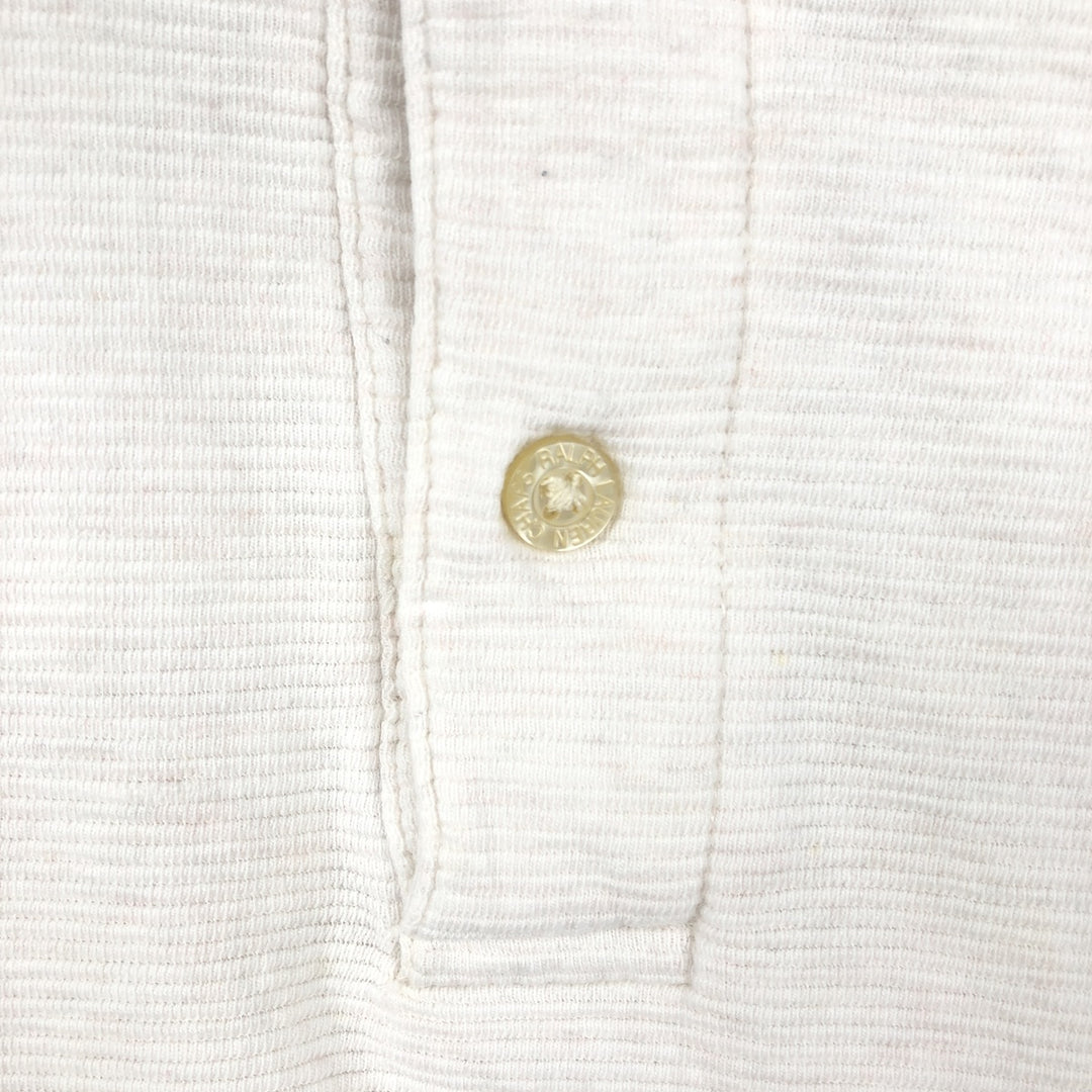 Ralph Lauren CHAPS Short-Sleeve Polo Shirt, Men's XXL (approx.) cotton unbleached Vintage Second Hand