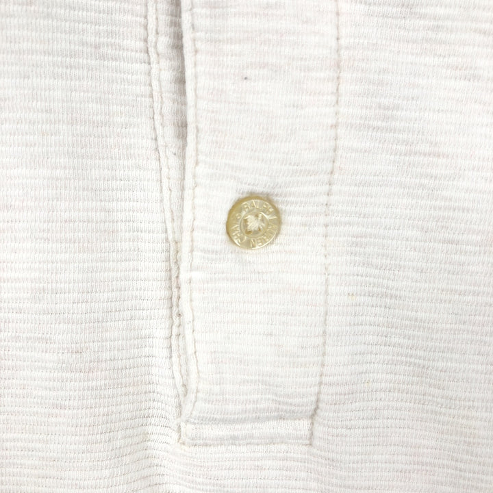 Ralph Lauren CHAPS Short-Sleeve Polo Shirt, Men's XXL (approx.) cotton unbleached Vintage Second Hand