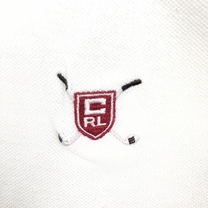 Ralph Lauren CHAPS Short-Sleeve Polo Shirt, Men's Size S (approx.) cotton white type Vintage Second Hand