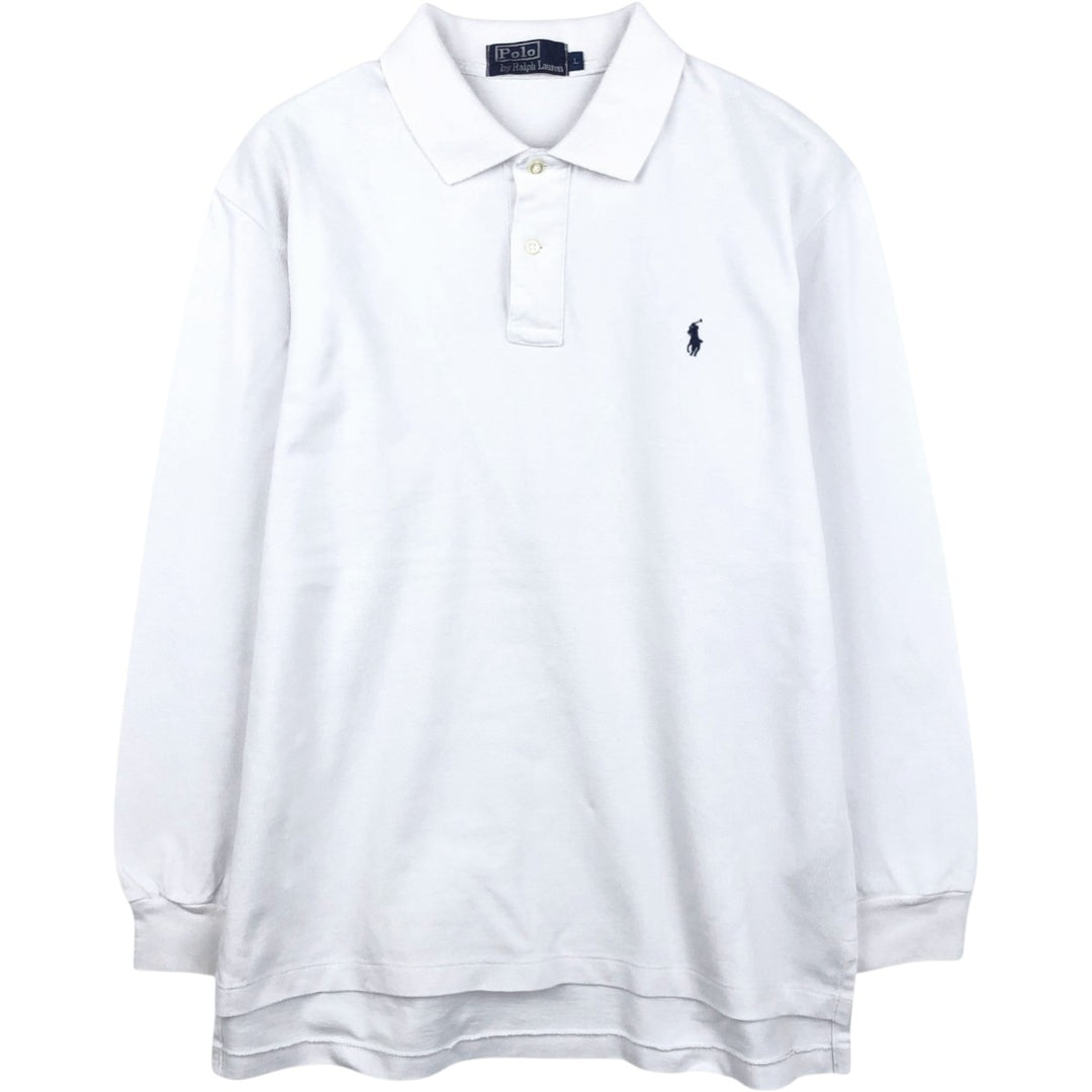 Ralph Lauren POLO by Ralph Lauren short sleeve polo shirt, men's size L cotton white type Vintage Second Hand