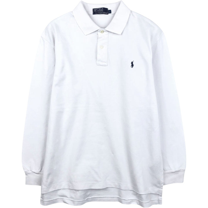 Ralph Lauren POLO by Ralph Lauren short sleeve polo shirt, men's size L cotton white type Vintage Second Hand
