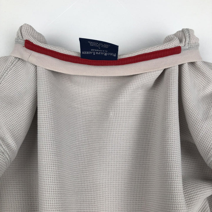 Ralph Lauren Polo Ralph Lauren Sleepwear Thermal T-Shirt, Waffle, Men's Size L cotton gray type Vintage Second Hand
