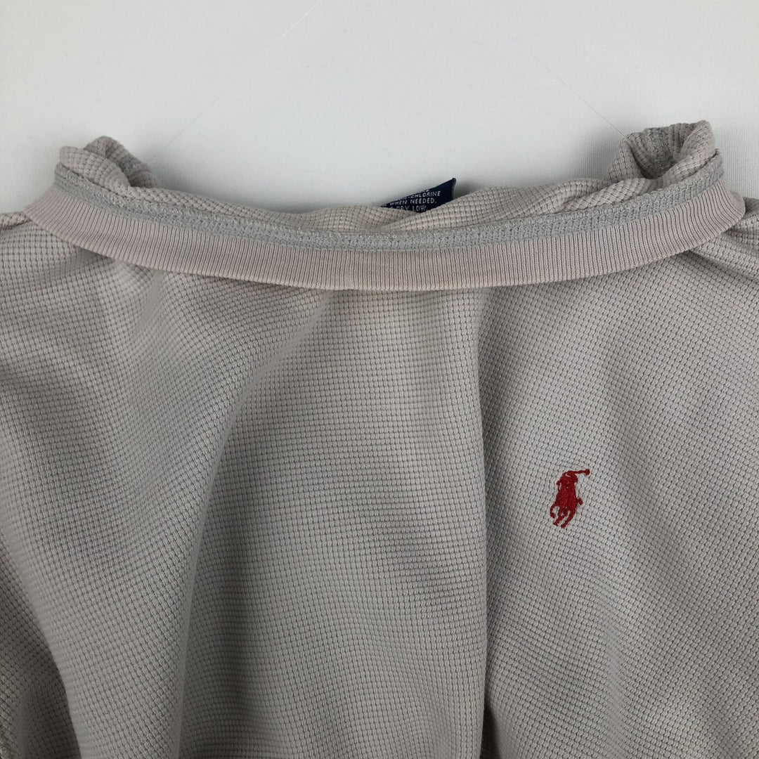 Ralph Lauren Polo Ralph Lauren Sleepwear Thermal T-Shirt, Waffle, Men's Size L cotton gray type Vintage Second Hand