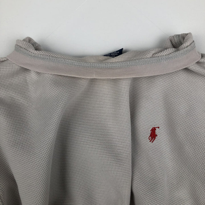 Ralph Lauren Polo Ralph Lauren Sleepwear Thermal T-Shirt, Waffle, Men's Size L cotton gray type Vintage Second Hand