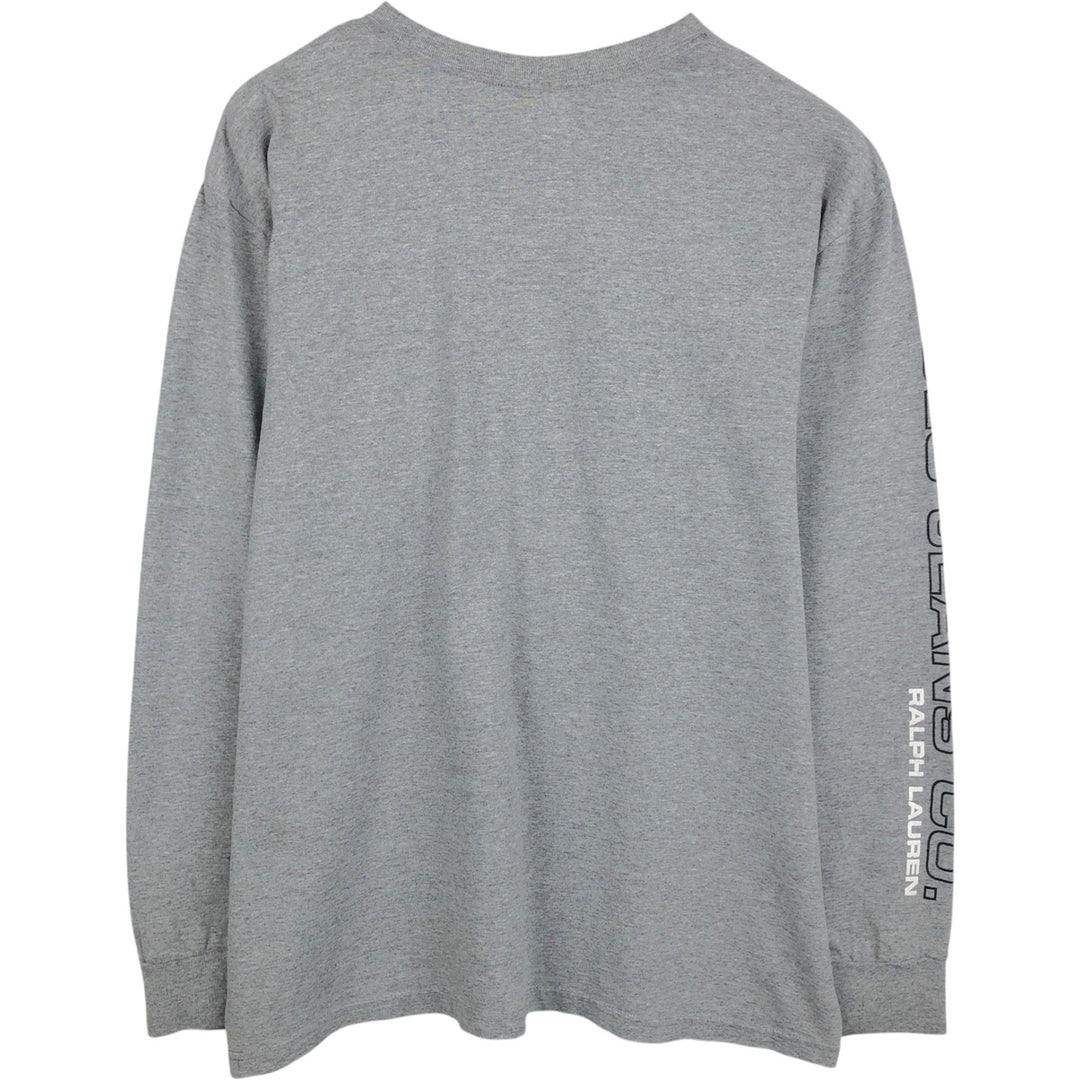 Ralph Lauren Polo Jeans Company long-sleeved T-shirt, men's size L cotton gray type Vintage Second Hand