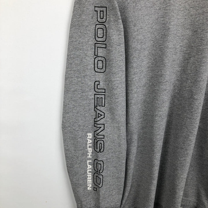 Ralph Lauren Polo Jeans Company long-sleeved T-shirt, men's size L cotton gray type Vintage Second Hand