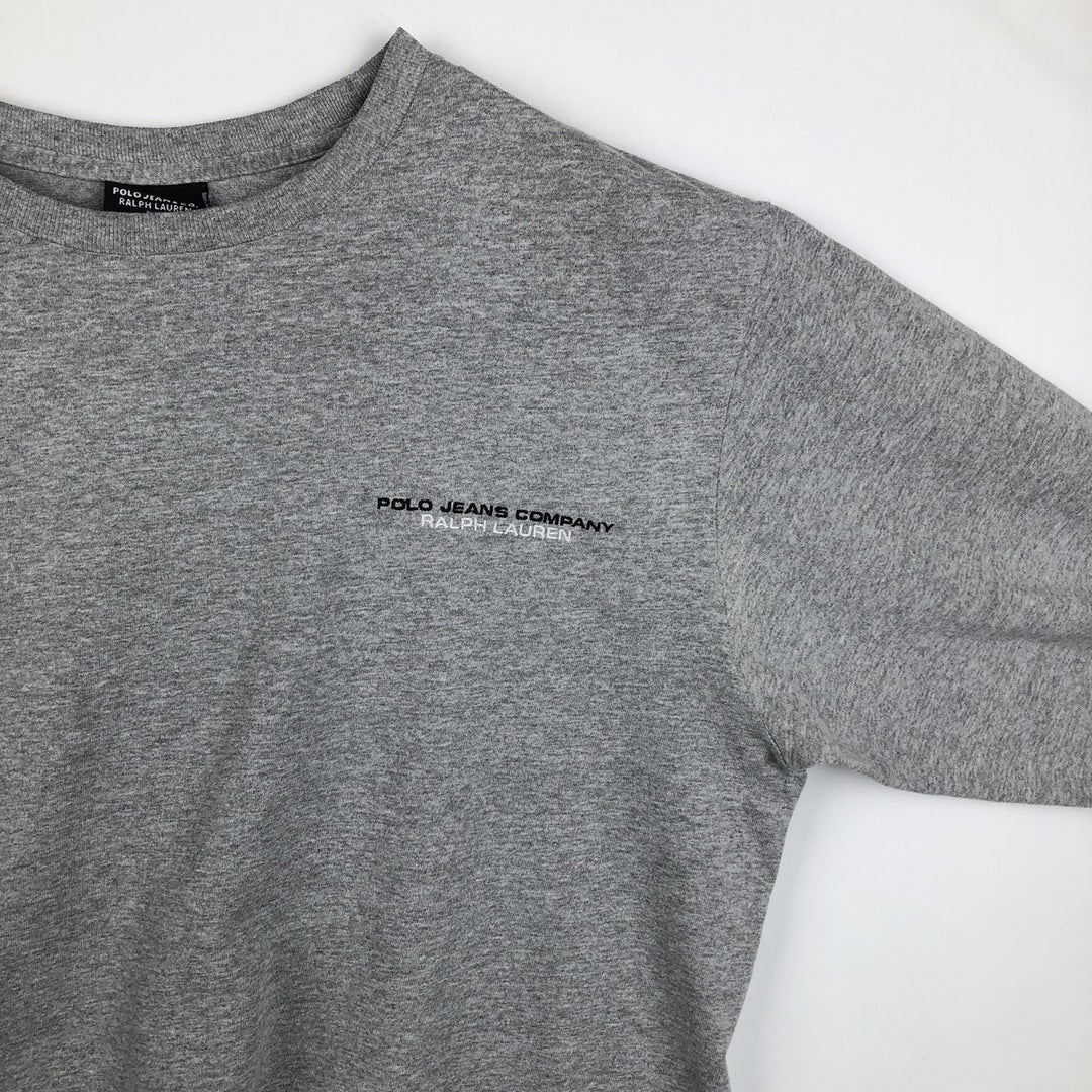 Ralph Lauren Polo Jeans Company long-sleeved T-shirt, men's size L cotton gray type Vintage Second Hand