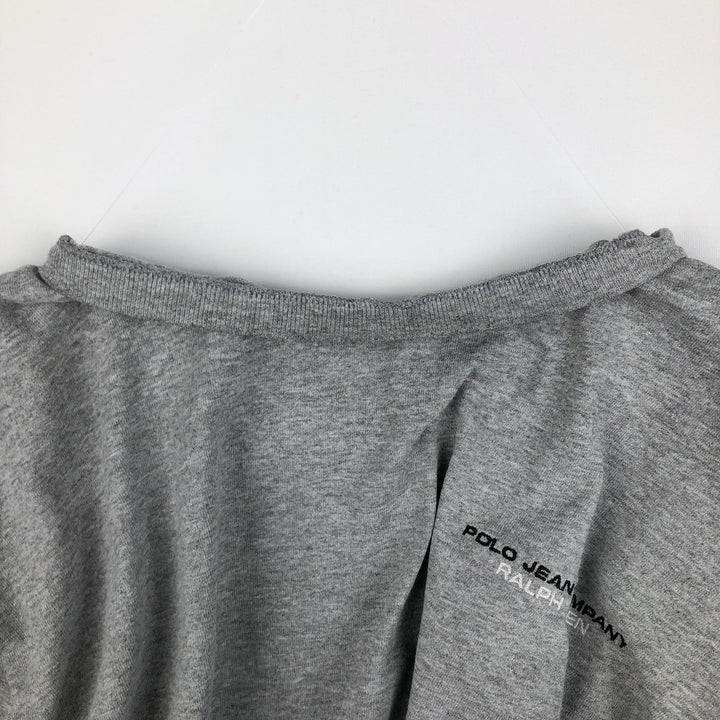 Ralph Lauren Polo Jeans Company long-sleeved T-shirt, men's size L cotton gray type Vintage Second Hand