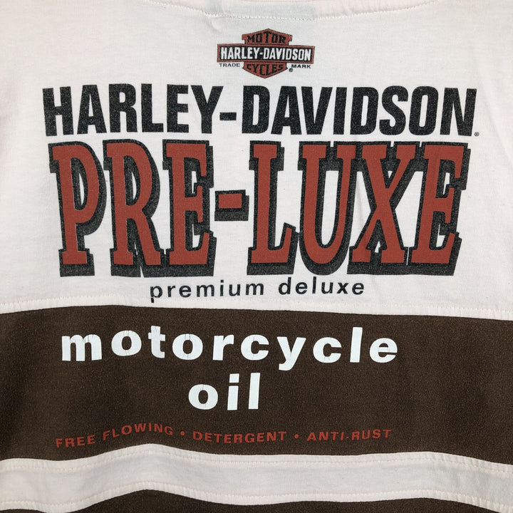 Harley-Davidson Henley neck long T-shirt, men's XL size cotton brown type Vintage Second Hand