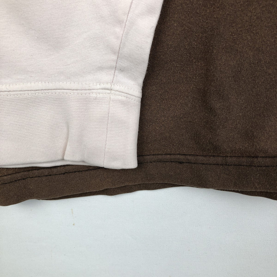 Harley-Davidson Henley neck long T-shirt, men's XL size cotton brown type Vintage Second Hand