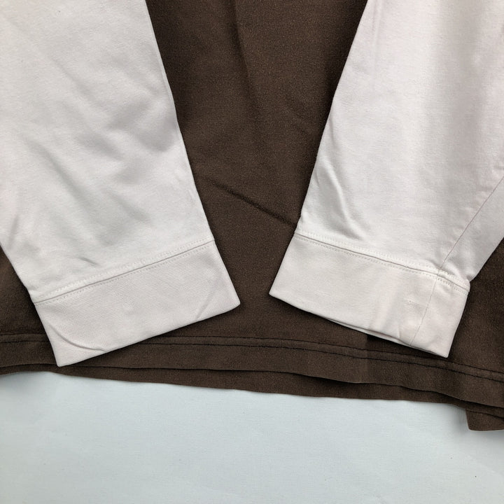 Harley-Davidson Henley neck long T-shirt, men's XL size cotton brown type Vintage Second Hand