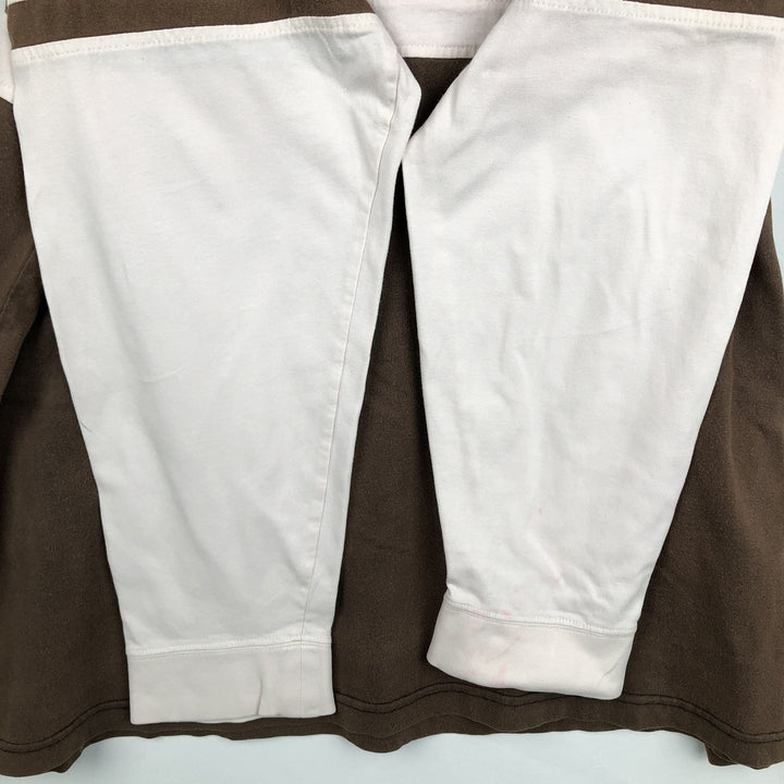 Harley-Davidson Henley neck long T-shirt, men's XL size cotton brown type Vintage Second Hand