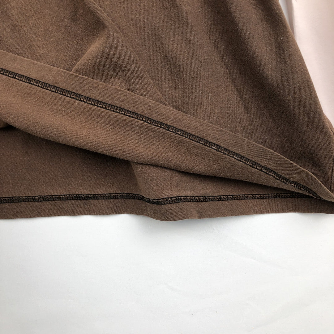 Harley-Davidson Henley neck long T-shirt, men's XL size cotton brown type Vintage Second Hand
